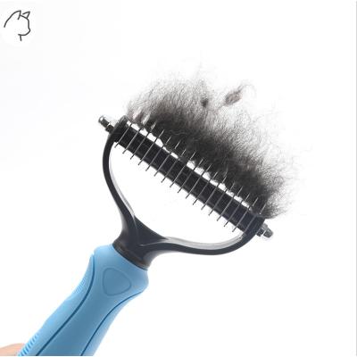 China Sustainable high quality pet dematting comb with 2 sided professinal grooming rake for sale