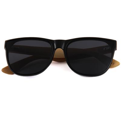 China 2019 Hotsellers Flat Men's Bamboo Custom Logo Sunglasses Temple Lens Bamboo Sunglasses for sale