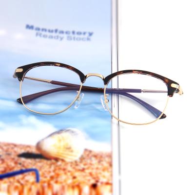 China For optical frame tr90 fashion circle bottom half frame half reading glass blue blocking glasses wholesale for sale