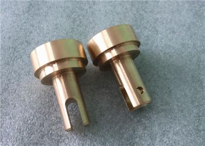 China Precision Central Machinery CNC Brass Machined Parts Gold Finish -/+ 0.001mm Tolerance for sale