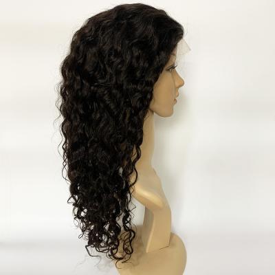 China Factory Price 20inch High Wave Factory Price 180% Density 5*5 HD Natural Wave Lace Front Wig for sale