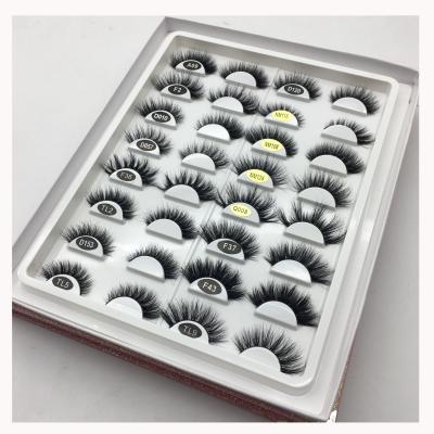 China Wholesale 20mm cotton rod 100% cotton 3d mink bulk black fur lashes thick wholesaler for sale