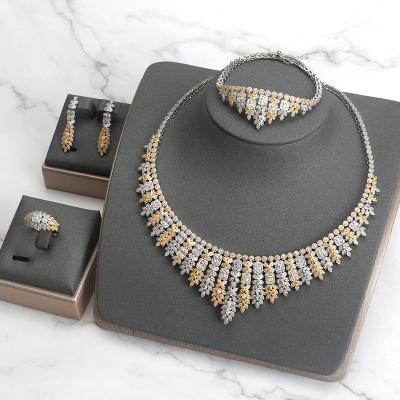 China FASHIONABLE Dubai Classic Charm Cubic Style Luxury Women's Necklace D.C.A. CZ Zircon Bridal Accessories Drop Shipping for sale