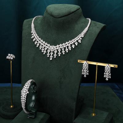 China High Quality Elegant Women Necklaces AAA Zircon Jewelry Sets For Women Wedding Bridal Engagement Party Gorgeous Accessories for sale