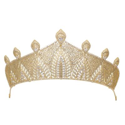 China Tiara Crown Luxury Full Crystal Bridal Crowns Cubic Zircon Tiaras Headband For Girls or Women Dubai Birthday Party Wedding Prom Bridal for sale