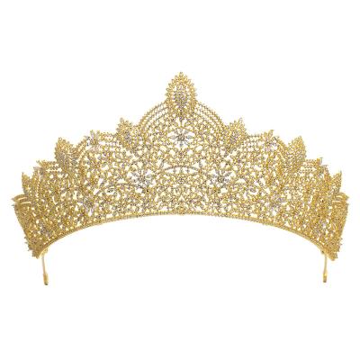 China Luxury Bridal Tiara Crown Luxury Tiaras And Crowns For Wedding Bridal Party Crystal Zircon Diadems Headband Ornaments Fashion Accessories for sale