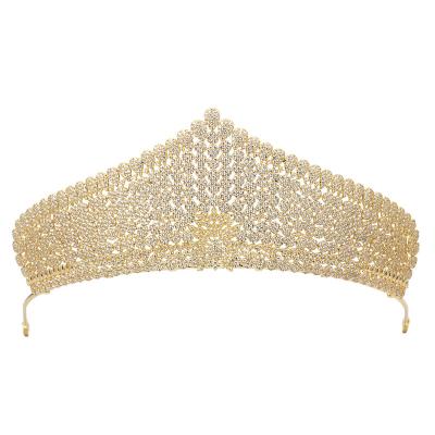 China Luxury Crystal Bridal Tiara Crown Zircon Headbands Women Girl Headpiece Prom Bridal Prom Hair Ornaments Wedding Head Jewelry Accessories for sale