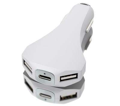 China New 3 Ports Qc3.0 18w Palladium 27w Smart Car Charger China-chic Multi Fast Charger Adapter Compatible With Iphone, Samsung And More for sale