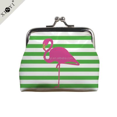 China Waterproof Animal Flamingo Printed PU Leather Coin Wallet 2016 Promotional Hot Selling Girls Coin Sorter Purse for sale