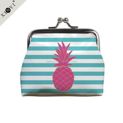 China New Design Waterproof Pineapple Printed Coin Pouch Fashion Coin Purse Custom Women Girls Invent Case for sale