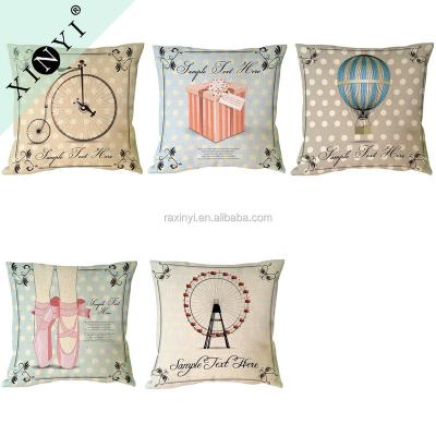 China Latest Design Eco-Friendly Vintage Cotton Cushion Cover Printed Custom Canvas Pillow Cases Decorative for sale