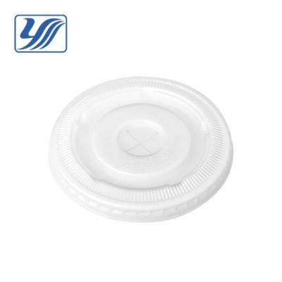 China Non Spill 10oz - 16oz PS Flat Lid For Cold Drink Paper Cup for sale