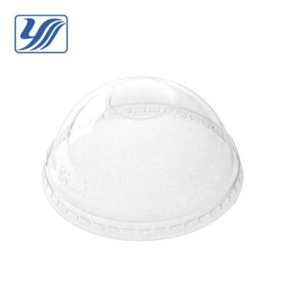 China Disposable 8oz PET Plastic Dome Lid For 90mm Ice Cream Cup for sale