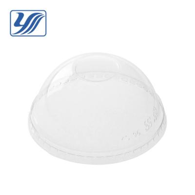 China Non Spill 5oz 96mm Plastic PET Dome Lid For Yogurt Cup for sale