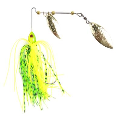 China 3D Lure Eyes Metal Lures Bearded Willow Fishing Type 13g 17g Buzz Bait With Hooks Build Head Fish Realistic Metal Fishing Lures YEL001 for sale