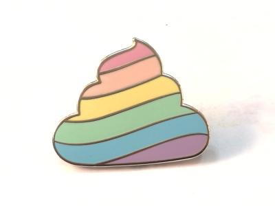 China Colorfull Cream Sheaped Lapel Pins Custom No Minimum Gold Plating for sale