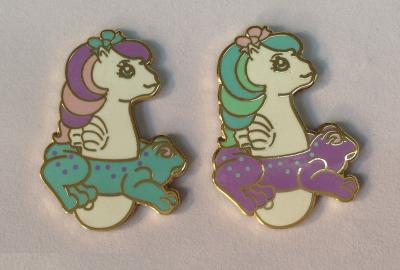 China Cartoon Sea Pony Lapel Pin Hard Enamel Color , Gold Plating Cute Enamel Pins for sale