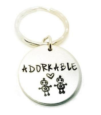 China Cute Mini Robot Trolley Coin Keychain With Dye Black For Supermarket for sale