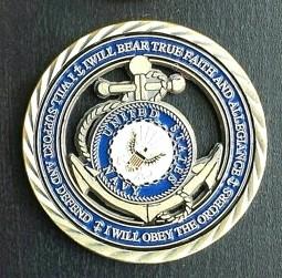 China Blue United States navy seal challenge coin Metal Soft Enamel Die Casting for sale