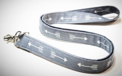 China Gray Color Custom Neck Lanyards Name ID Badges / Cell Phone Holding for sale