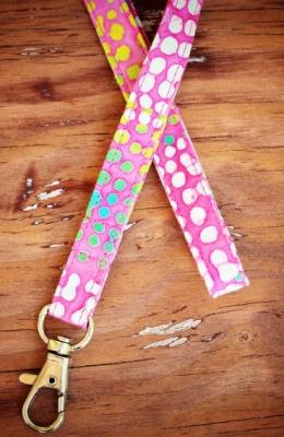 China Fashion Colorful Custom Neck Lanyards With Mini Dot For Bus Card / Phone for sale