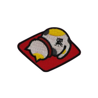 China Cat Style Custom Embroidered Patches , Durable Clothes Or Cap Woven Patches for sale