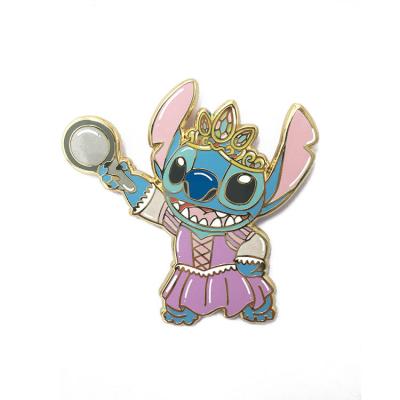 China Customized Colorful Cartoon Hard Enamel Lapel Pins Badge With Gold Plating for sale