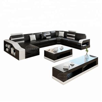 China With lamp factory wholesale modern U-shaped sofa set couch sets sofas sectionals Foshan Shunde furniture living room furniture for sale