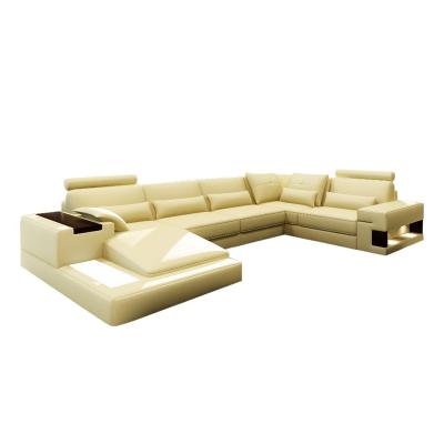 China Royal Living Room Furniture Sofa Sectionals Sectional Loveseats Leather Upholstery U-Shaped Sofa Set For Sale for sale