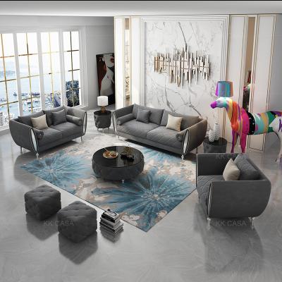 China Without Lamp High Quality Wholesale Cheap Price Modern Luxury Sofa Set 123 Fabric for sale