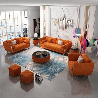 China Without Fabric Luxury Modern Sofa Set 123 Of Lamp Fabric Material Sectional Sofa And Living Room Sofa Specific Use for sale