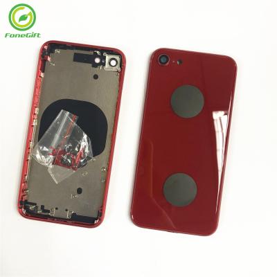 China Plastic+Metal+glass Housing Carcasa for iphone 8G original red color back cover complete for sale