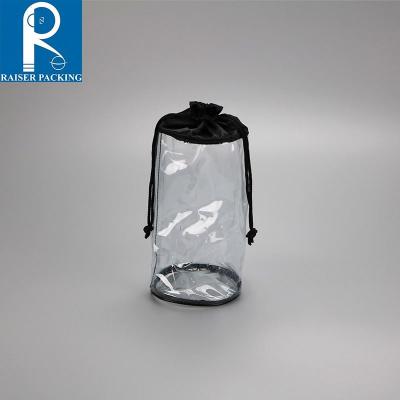 China Recyclable Wholesale Custom Clear Plastic Bag With Drawstring Bag With PVC Material for sale