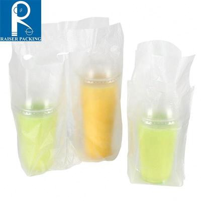 China Recyclable Disposable Tote Bag Coffee Milk Tea Cup Packaging Plastic Drinking Transparent Bag for sale