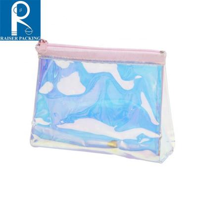 China Colored PVC Bag Corner Cut Plastic Bag Recyclable Zipper Up Cut Corner Holder For Sale for sale