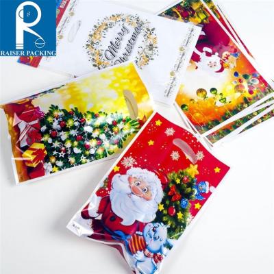 China BIODEGRADABLE Self Adhesive Cookie Packing Plastic Bags Candy Food Cake Package Christmas Cookie Packaging Bag Gifts Bags for sale