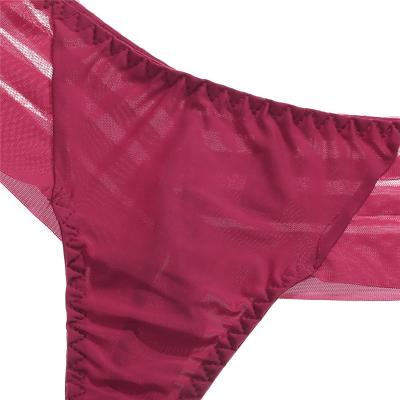 China New Style Breathable Sexy G-String Low Rise Panties Ice Silk Seamless Plus Size Hot Women Lace Up Underwear for sale