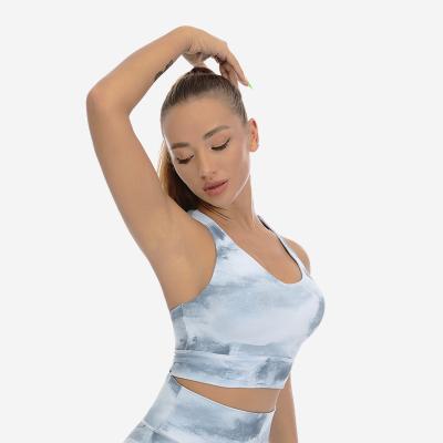 China 78%Nylon+22%Spandex hollow sports bra for women sexy training top for yoga suit workout fitness wear for sale