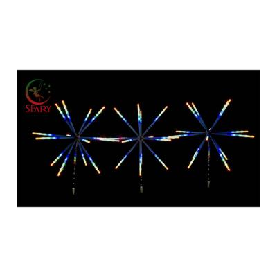 China Best Selling Solar LED Starburst Firework Lights 3D Digital Meteor Dot Control RGB Christmas Lights Outdoor Decoration Garden Quality LED Light for sale