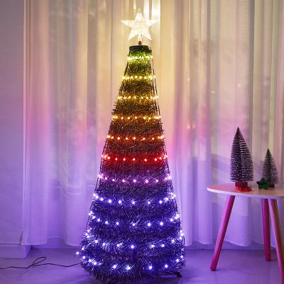 China 2021 Hot Selling Line And Round Shape Wireless Controlled AF Christmas Tree Holiday Lights for sale