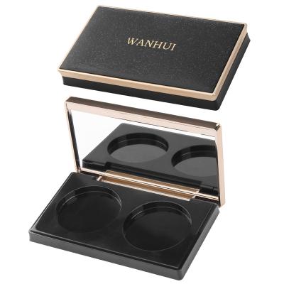 China Cosmetic container cosmetic grade empty for blush press powder compact case blush palette and eye shadow private label cosmetic container for sale