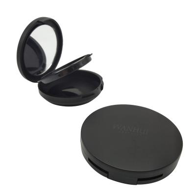 China WK018 Feature Aseptic Concise Beauty Makeup Round Pressed Powder Black Case for sale