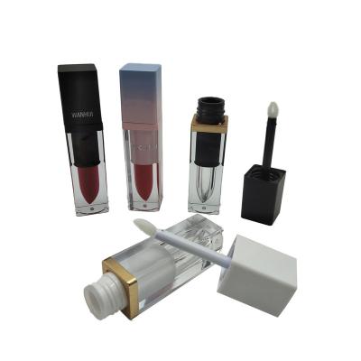 China LP003 Empty Transparent Lipstick High Quality Cosmetics Bottle ABS Plastic Lip Gloss Hot Stamping for sale