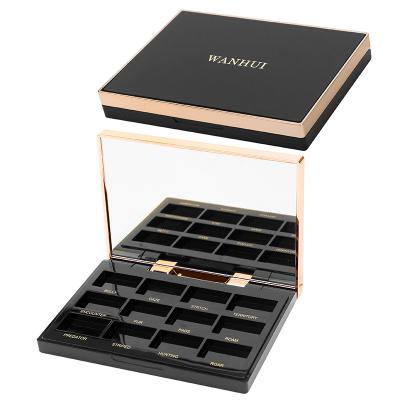 China New Cosmetics WH-Y631 Cosmetics WH-Y631 Powder Compact Luxury Magnetic Eyeshadow Case Empty Plastic UV Coating Cream for sale