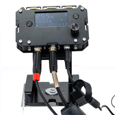 China LCD Tattoo Power Supply Charger 5.0A Power Supply Aluminum Alloy Permanent Cable 0.1V Classic Style Adjustable With Bracket for sale