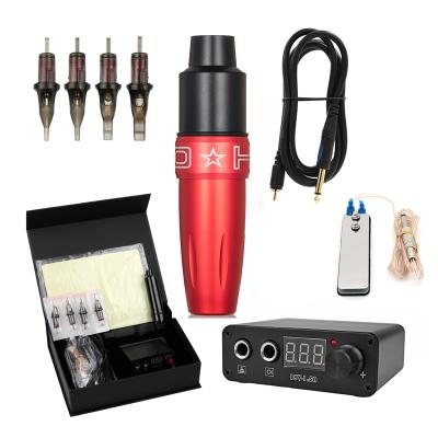 China Cost-effective Rocket Luminous Tattoo Pen Engraving Machine Power Silicone Grip Cover Permanent Combination Tattoo Machine 1.5A for sale