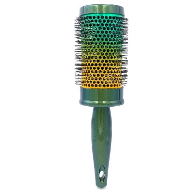 China Premium Personalized Non-Slip Handle Home Use Round Hair Styling Brush Easy Straighten Dry Styling Brush for sale