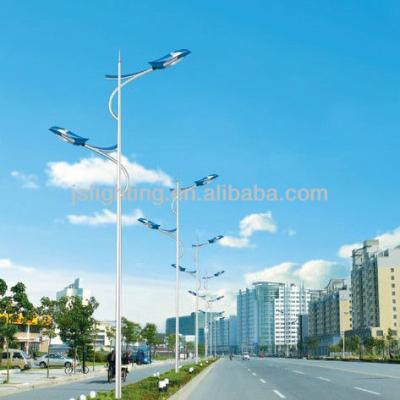 China Double Arm Aluminum Street Light Pole 9m / Led Outdoor Lamps for sale