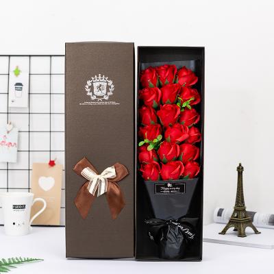 China Style Can Be Customized JSF-015 Soap Flower Soap Roses Bouquet For Valentine Gifts 33 Pcs Flower Bouquet for sale