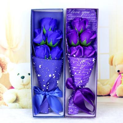 China JSF-002 Soap Valentine's Day Gift Box Flower Bouquet Flower Soap For Rose Soap Flower Gift for sale